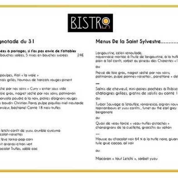 Le Bistro 50' pour le 1er de l'an ! 